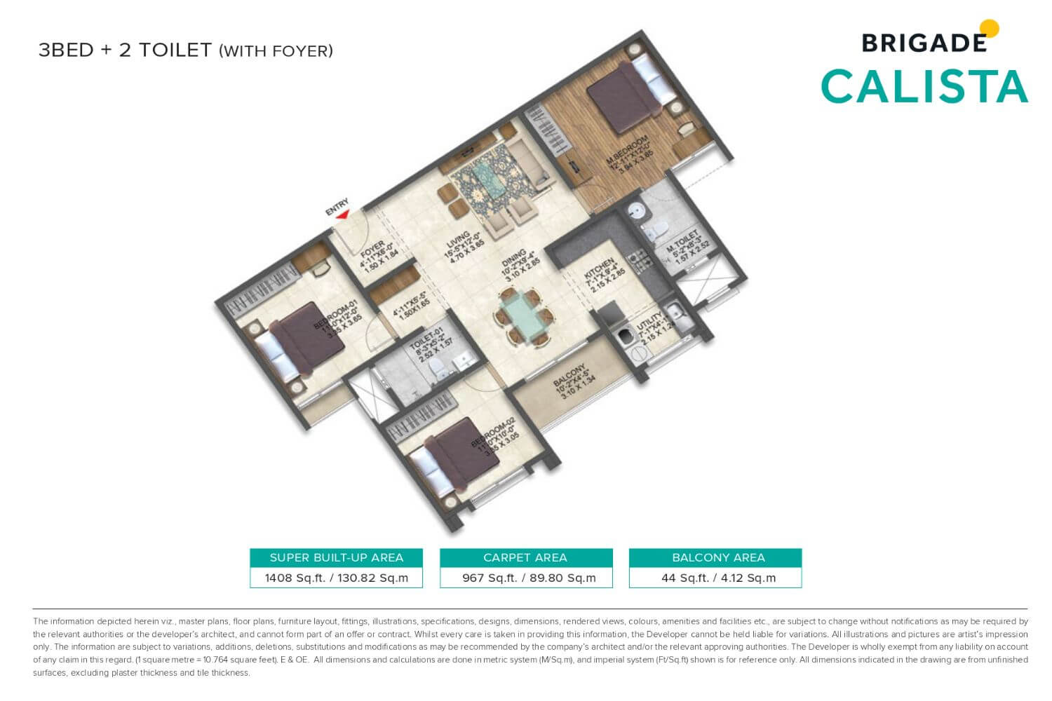 Brigade Calista Floor Plan